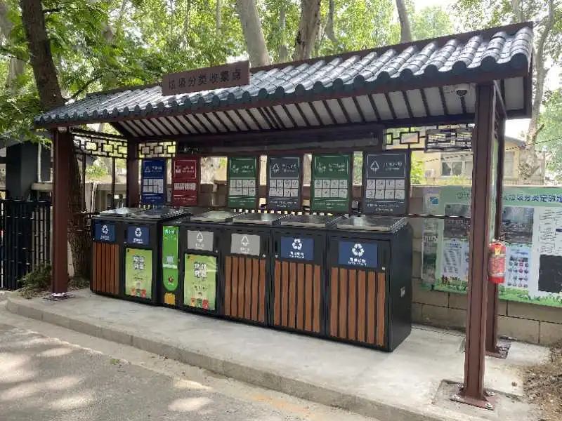 貓先生智能垃圾分類亭，定時定點垃圾收集點 ，垃圾亭生產廠家